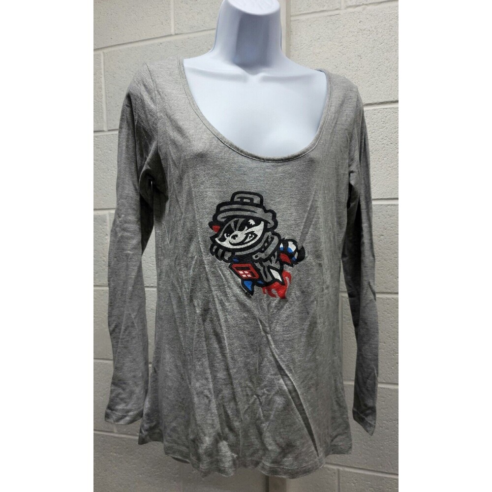 Rocket City Huntsville MiLB Trash Pandas Gray sz L Long Sleeve Tee Shirt